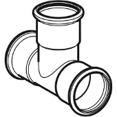 Geberit Mapress Roestvrij stalen gladde T-stuk 28mm 31005 (T-aansluiting)
