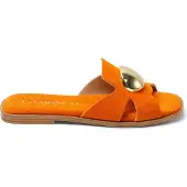 Lazamani Slippers Dames Oranje Suède Size 39