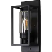 Konstsmide Wandlamp trani met sensor E27 zwart