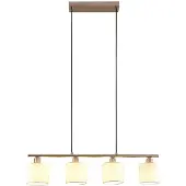 LINDBY Hanglamp Stannis, dimbaar, wit / opaal, Woon-/ Eetkamer, metaal, Modern, Hanglamp