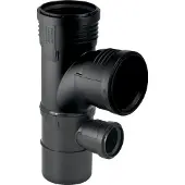 Geberit Silent-PP Gecombineerd bocht-T-stuk 87,5°, DN 100 / 90 / 50, 390.556.14.1