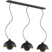 LINDBY Hanglamp Gretja, dimbaar, zwart, Woon-/ Eetkamer, metaal, Modern, hanglamp