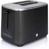 Wilfa Grille Pain CT-1000MB 1000W Avec Fonctions Décongélation Aluminium Acier Inoxydable Noir