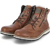 Rieker Veterboots donkerbeige / cognac / brokaat