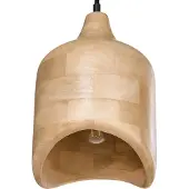 Beliani PANDU - Hanglamp - Lichtbruin - Mangohout