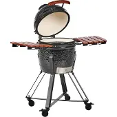Beliani KAMADO - Houtskoolgrill - Zwart - Keramiek