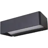 LUCANDE LED-wandlamp buiten Midvig, zwart, Aluminium, Modern, LED wandlamp buiten