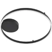 LUCANDE Plafondlamp , Moise, dimbare, Zwart, Woonkamer, Aluminium, Modern