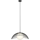 LINDBY Hanglamp Fabronia, dimbaar, zwart, Woon-/ Eetkamer, metaal, Modern, hanglamp