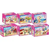 Playmobil Dollhouse Set van 6 onderdelen 70206 + 70207 + 70208 + 70209 + 70210 + 70211