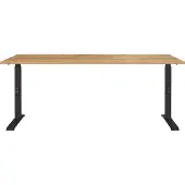 Germania GW-Mailand Hoogteverstelbaar Bureau Bruin Eiken C-Voet 1,800 (B) x 800 (D) x 910 (H) mm Spaanplaat, metaal