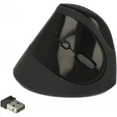 DeLOCK ergonomische draadloze USB muis met 6 knoppen - 800-1600 DPI / zwart