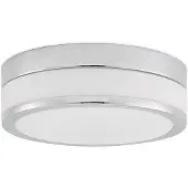LINDBY Plafondlamp Flavi, dimbaar, chroom / zilver, Badkamer, Glas, Modern, Plafondlamp badkamer