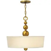 HINKLEY LED Hanglamp Zelda | 3X E27 Max 60W | Dimbaar | Vintage Brass
