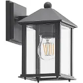 LINDBY Buitenverlichting , Giavanna, dimbare, Zwart, Balkon, Glas, Modern