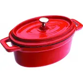 Ibili -Cocotte mini braadpan, geëmailleerd gietijzer, 15x10x6 cm, 500 ml, rood