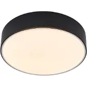 LINDBY Plafondlamp , Simera, dimbare, Zwart, Woonkamer, Kunststof, Modern