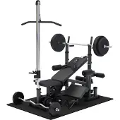 Gorilla Sports Universele Halterbank zwart Complete Set kunststof