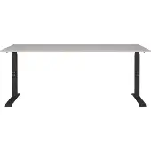 Germania Hoogteverstelbaar Zit-sta-bureau Metaal, spaanplaat Kasjmier, zwart C-Voet 1,800 x 800 x 910 mm