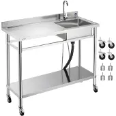 Vevor RVS spoelbak (1200 x 500 x 1055 mm)