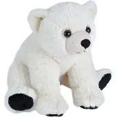 Wild republic knuffel ijsbeer junior 30 cm pluche wit/zwart