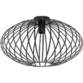 LINDBY Plafondlamp Maivi, dimbaar, zwart, Woon-/ Eetkamer, metaal, Modern, plafondlamp
