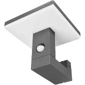 LUCANDE Wandlamp buiten met bewegingssensor Olesia, zwart, Aluminium, Modern