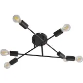 LINDBY Plafondlamp , Estar, dimbare, Zwart, Woonkamer, Metaal, Vintage / Retro