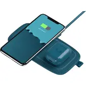 Fresh 'n Rebel 2-in-1 Draadloze Oplader 10W Blauw
