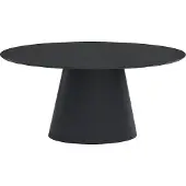 Vente-unique Eettafel voor 6 personen in mdf - Zwart - ANTELADA