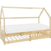 ECD-Germany Kinderbed Narvik | hout naturel 111x37x25 cm kinderbedden | NADUVI