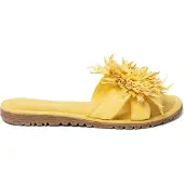 Lazamani Slippers Dames Geel Leer | Maat 38