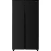 Heinner HSBS-H442NFBKE++ Amerikaanse Side-by-Side Koelkast – 442 L – Full No Frost – Deur-open Alarm – LED Touch Display – Smart Eco Functie – Zwart – 5 Jaar Garantie
