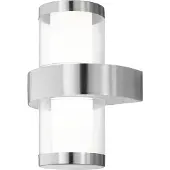 Eglo BEVERLY 1, Buitenwandlamp, RVS, Kunststof, RVS, IP44, Klasse I, Wit