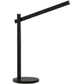 LINDBY LED-bureaulamp Loretta, dimbaar, zwart, Werkkamer / Kantoor, Kunststof, Modern, LED bureaulamp