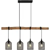 LINDBY Hanglampe , Elrond, dimbare, Hout, Keuken, Hout, Landhuis / Rustiek