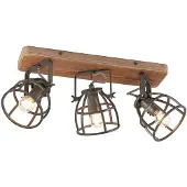LINDBY Plafondlamp , Rutger, dimbare, Hout, Woonkamer, Hout, Vintage / Retro