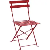 Bolero Inklapbare stalen stoelen Bolero, weerbestendig, rood, 2 stuks