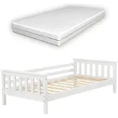 En.casa Kinderbed Nuuk met matras en uitvalbeveiliging 70x140 wit