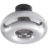 LINDBY Plafondlamp Zehra, dimbaar, zwart, Hal, Glas, Modern, plafondlamp