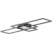 LINDBY Plafondlamp , Ismera, dimbare, Zwart, Woonkamer, Metaal, Modern