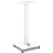 Worktrainer - TinyDesk klein Gasveer - Hoogte 70,3 - 108,5 cm - Zit-sta Bureau Frame - In hoogte verstelbaar Bureau Onderstel - Wit