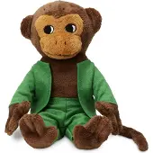 Peppi Pitkätossu Knuffels 'Herr Nilsson' lichtbruin / donkerbruin / groen / zwart