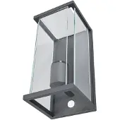 LUCANDE Wandlamp buiten met bewegingssensor Annalea, zwart, Aluminium, Modern