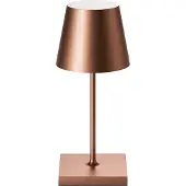 Sigor LED oplaadbare tafellamp Nuindie mini, USB-C, brons, IP54, dimbaar. Nuindie, dimbaar, brons / oud-messing, Woon-/ Eetkamer, Aluminium, Modern