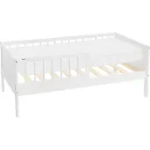 ML-Design Ledikant 70x140 cm met matras, lattenbodem en veiligheidszijkanten in wit