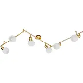 LINDBY Plafondlamp , ELAINA, dimbare, Goud / Messing, Woonkamer, Metaal, Modern
