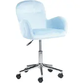 Beliani PRIDDY - Bureaustoel - Blauw - Fluweel