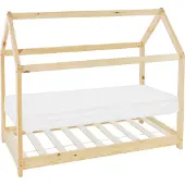 ML-Design Kinderbed Tent | hout naturel 166x89x132 cm kinderbedden | NADUVI