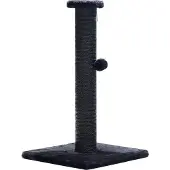 Beeztees Serpa Katten Krabpaal - Omwikkeld met touw - Met balletje - Zwart - 35x35x60 cm